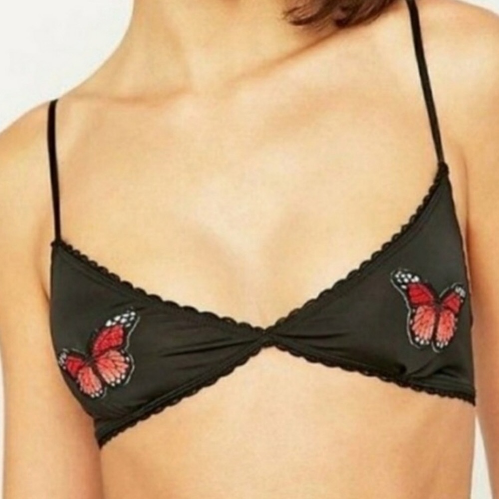 Urban Outfitters Butterfly Applique Bra - Picture 2 of 10